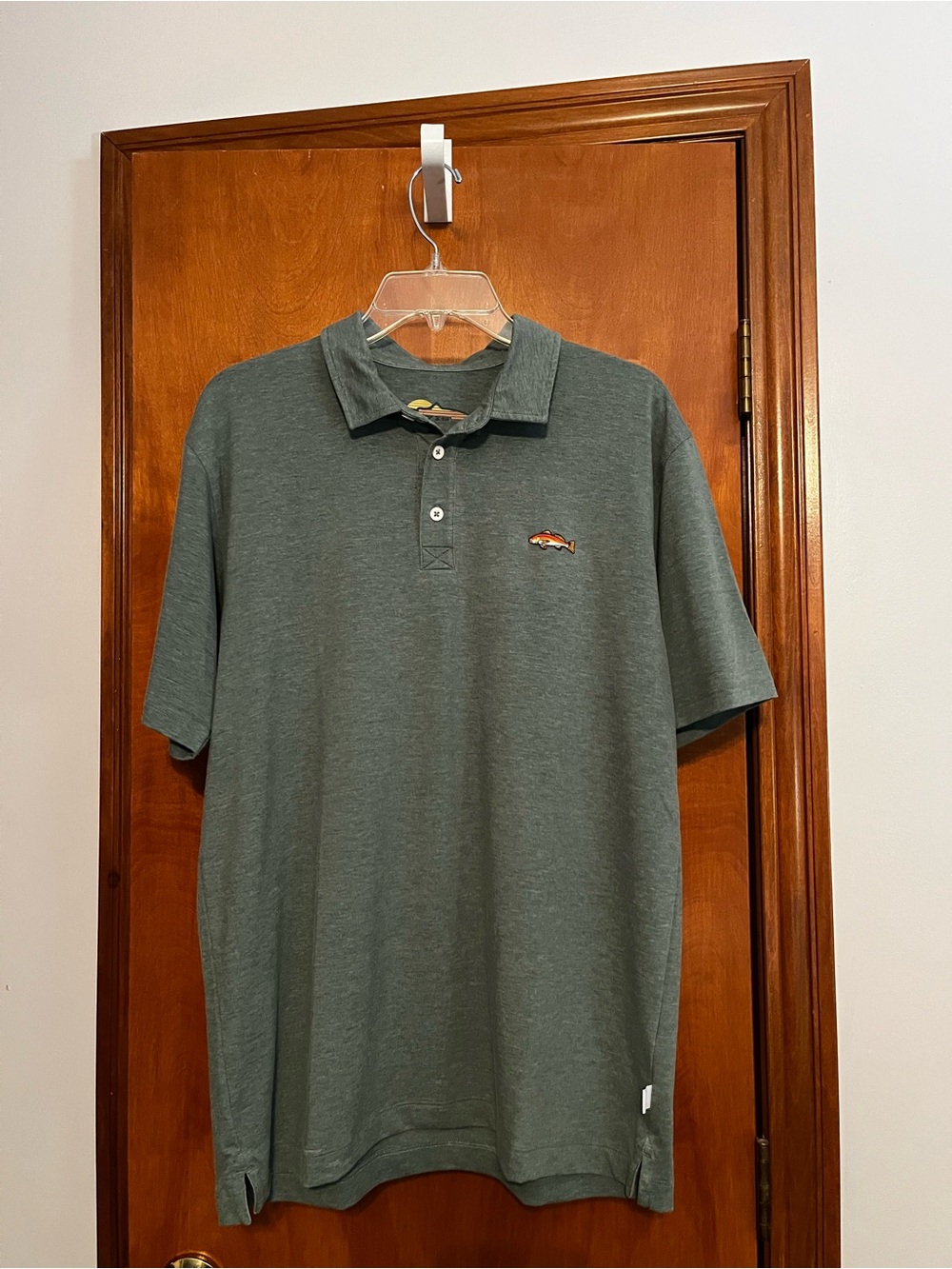 Orvis Men's Heathered Forest Green Polo